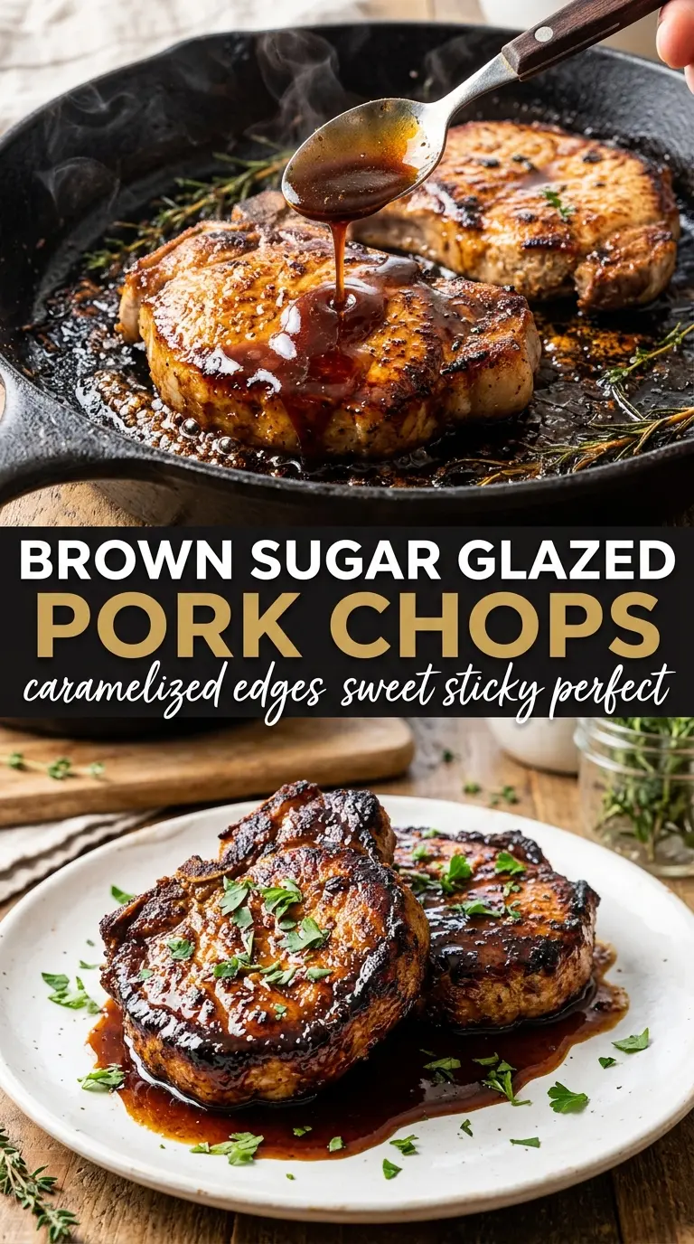 Brown Sugar Pork Chops caramelized sweet-savory