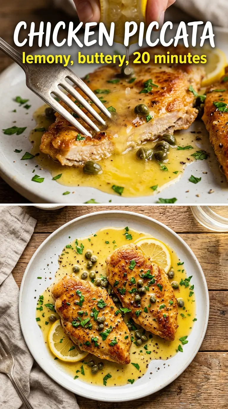 Chicken Piccata bright lemon-butter capers