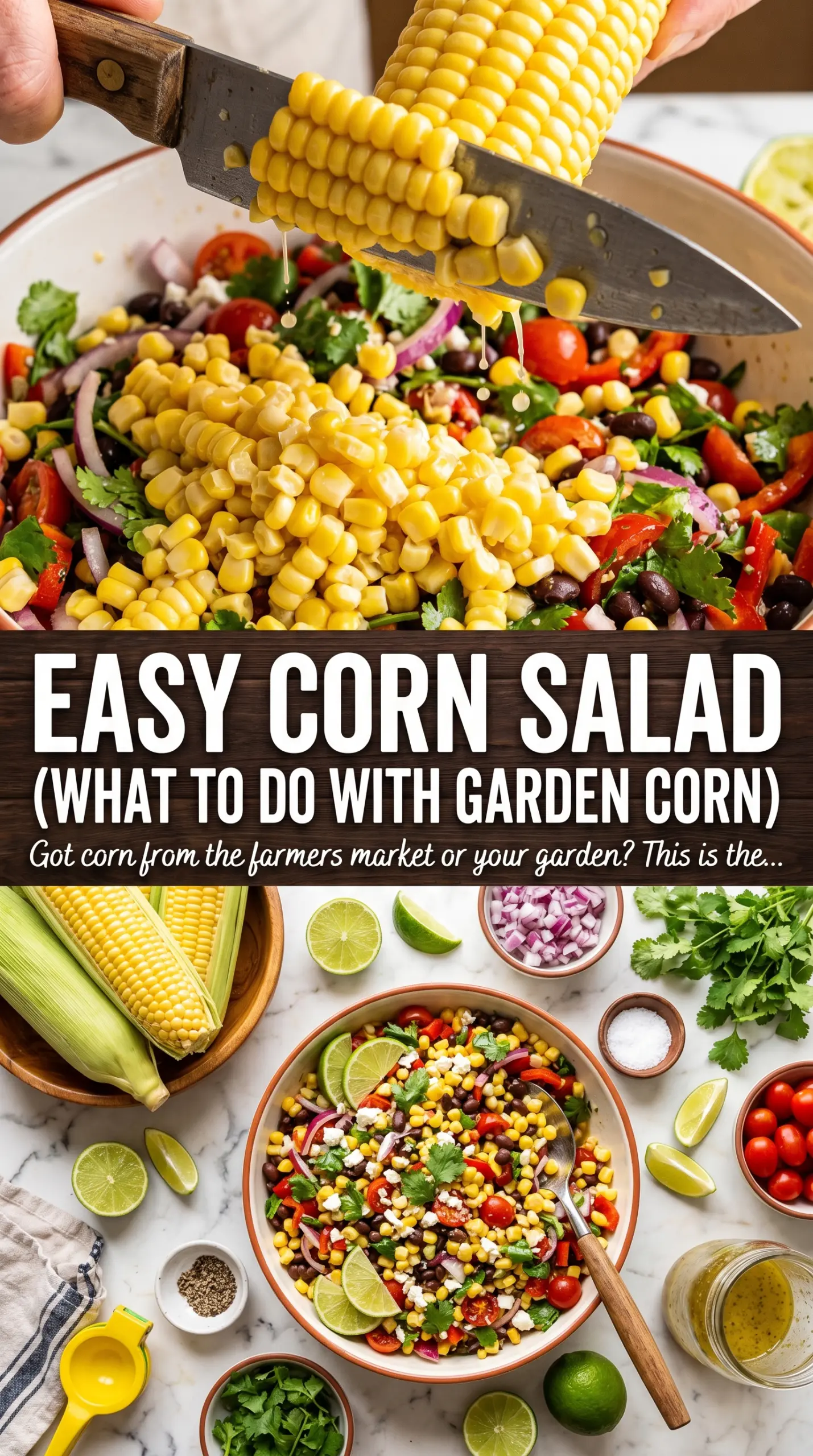 Corn Salad with Easy Lime Vinaigrette fresh colorful