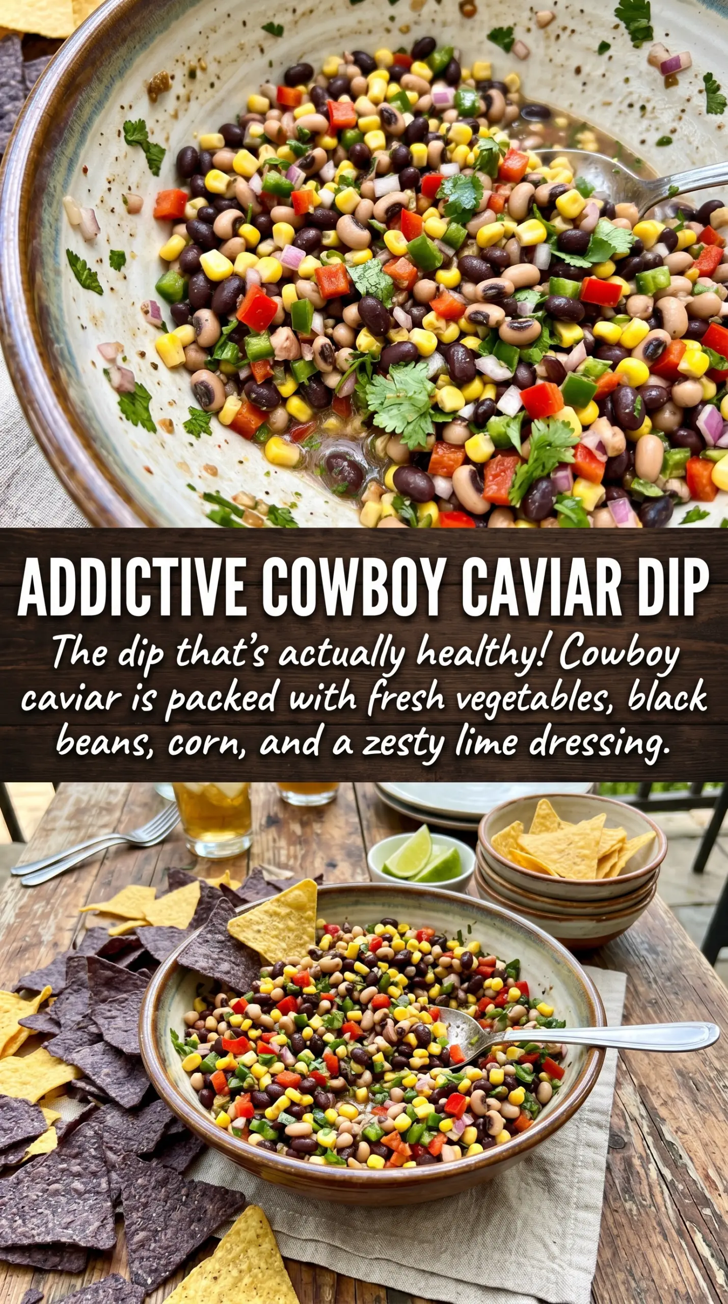 Cowboy Caviar colorful bean salad