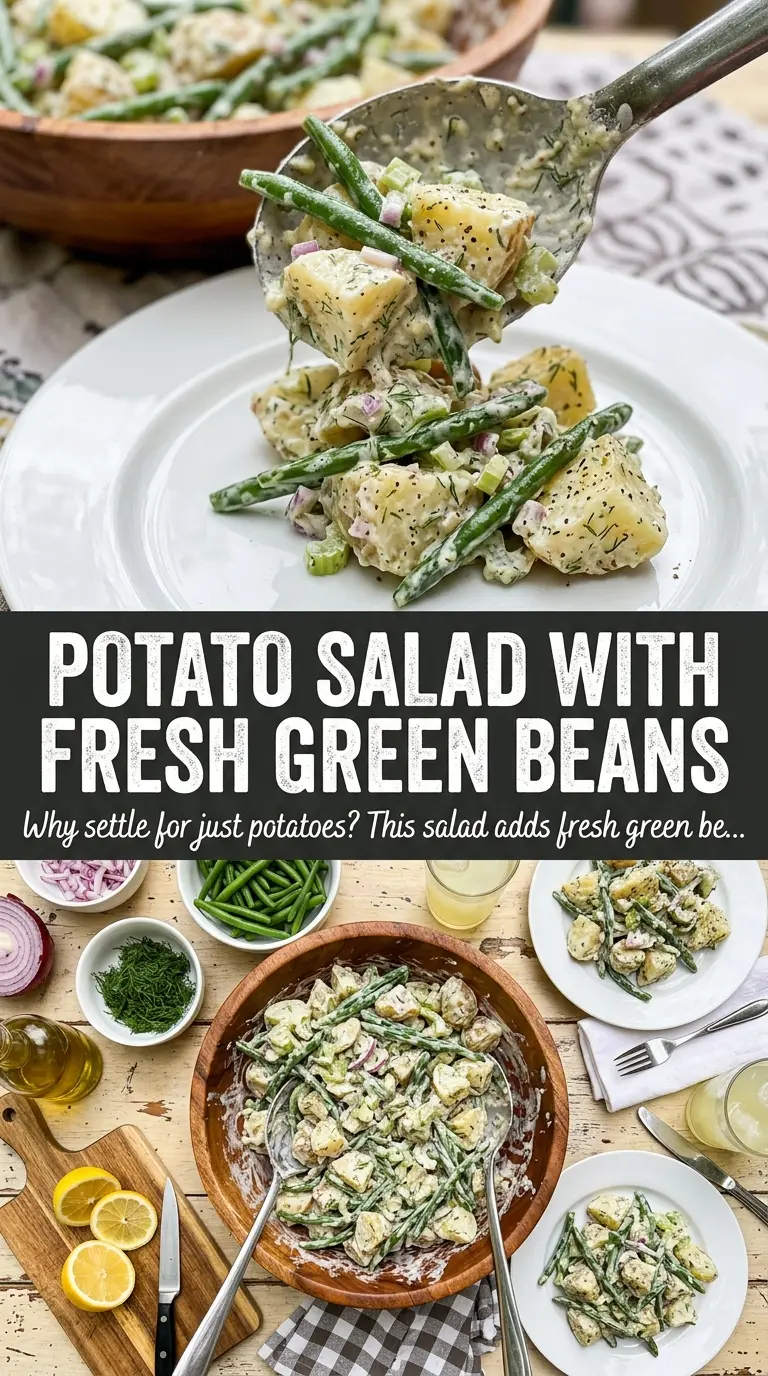 Creamy Green Bean Potato Salad creamy herb dressing