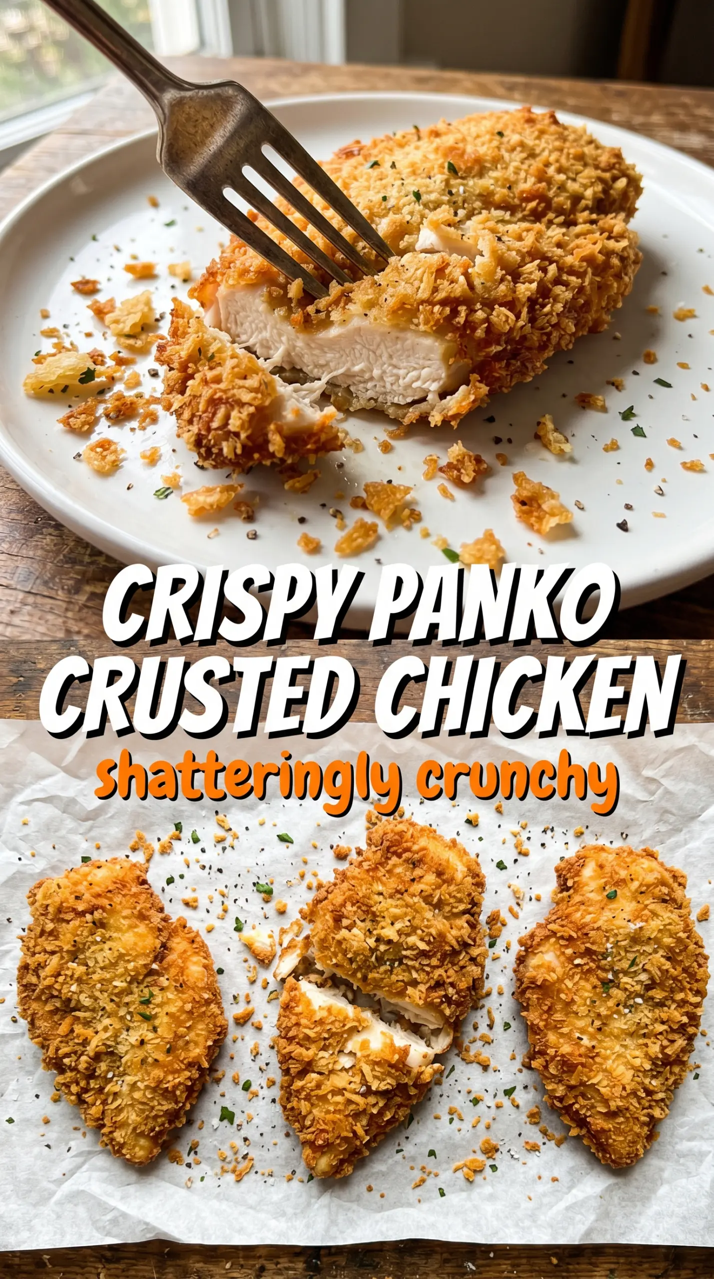 Crispy Panko Crusted Chicken Breasts crunchy golden