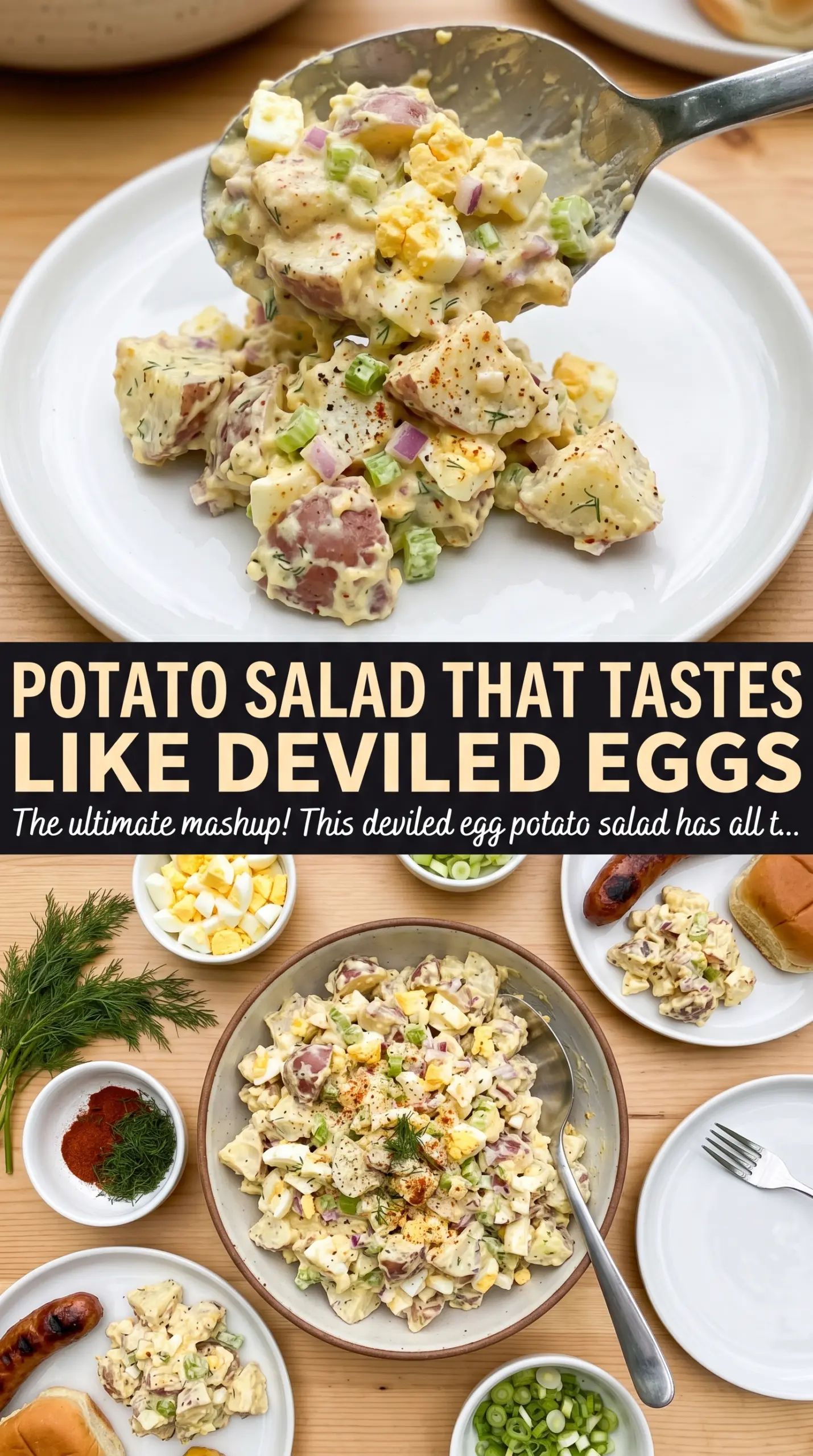 Deviled Egg Potato Salad creamy tangy paprika