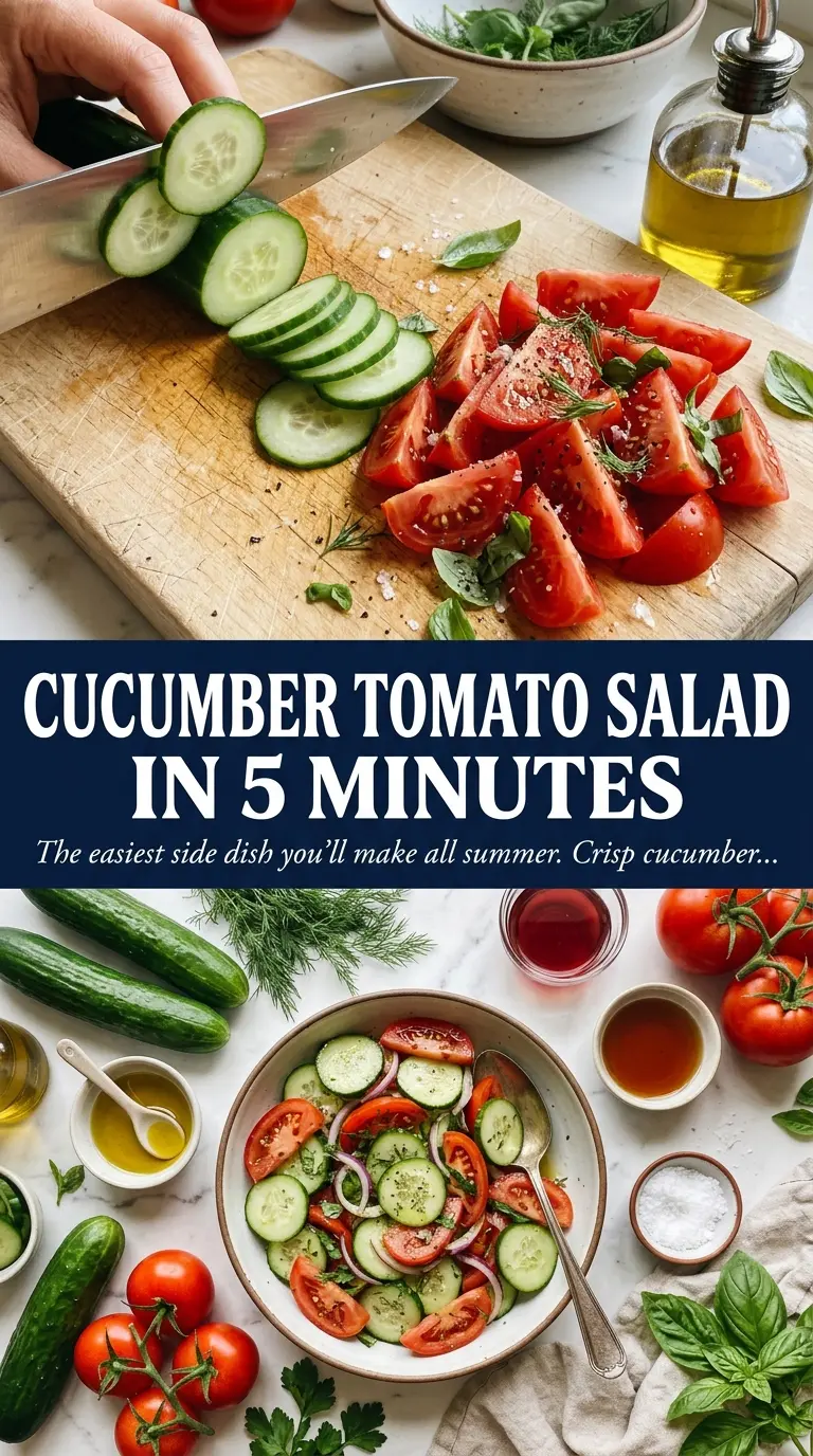 Easy Cucumber Tomato Salad fresh tangy dill