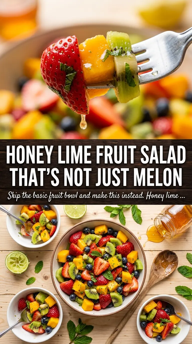Fruit Salad with Honey Lime Dressing colorful fresh