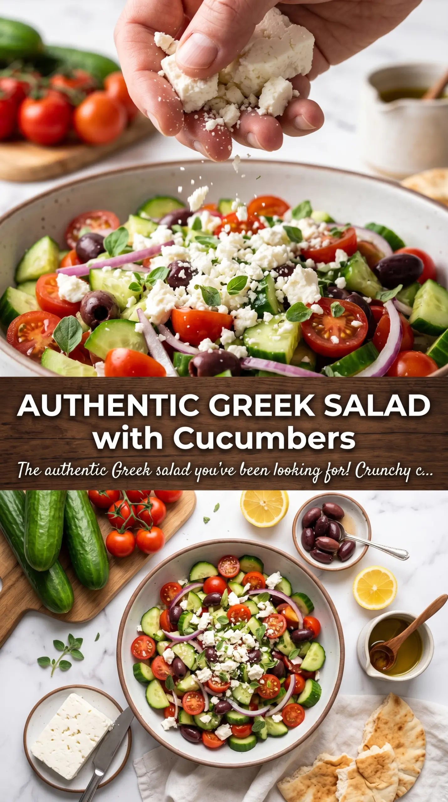 Healthy Greek Cucumber Salad fresh cucumber tomato feta
