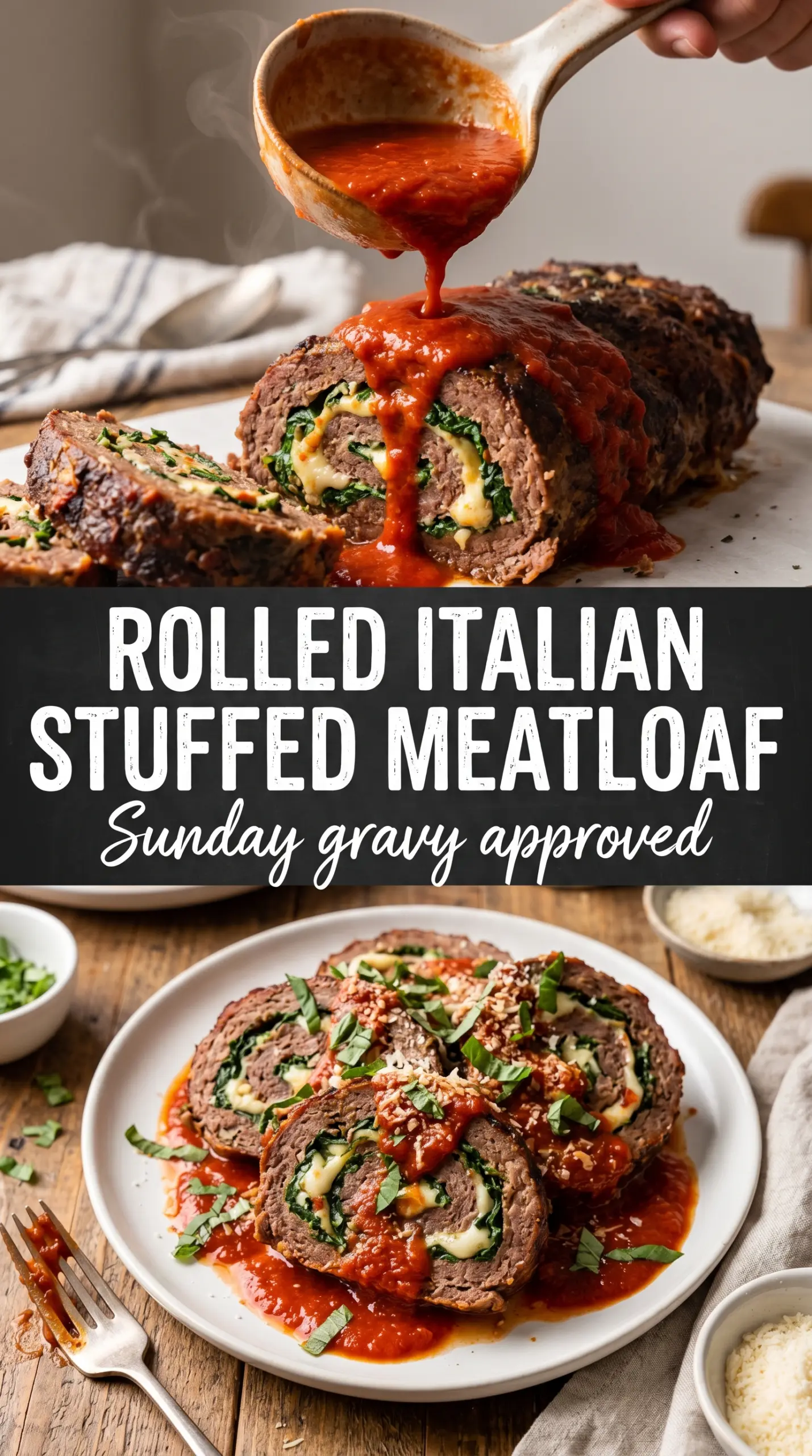 Sliced meatloaf with glaze on serving plate