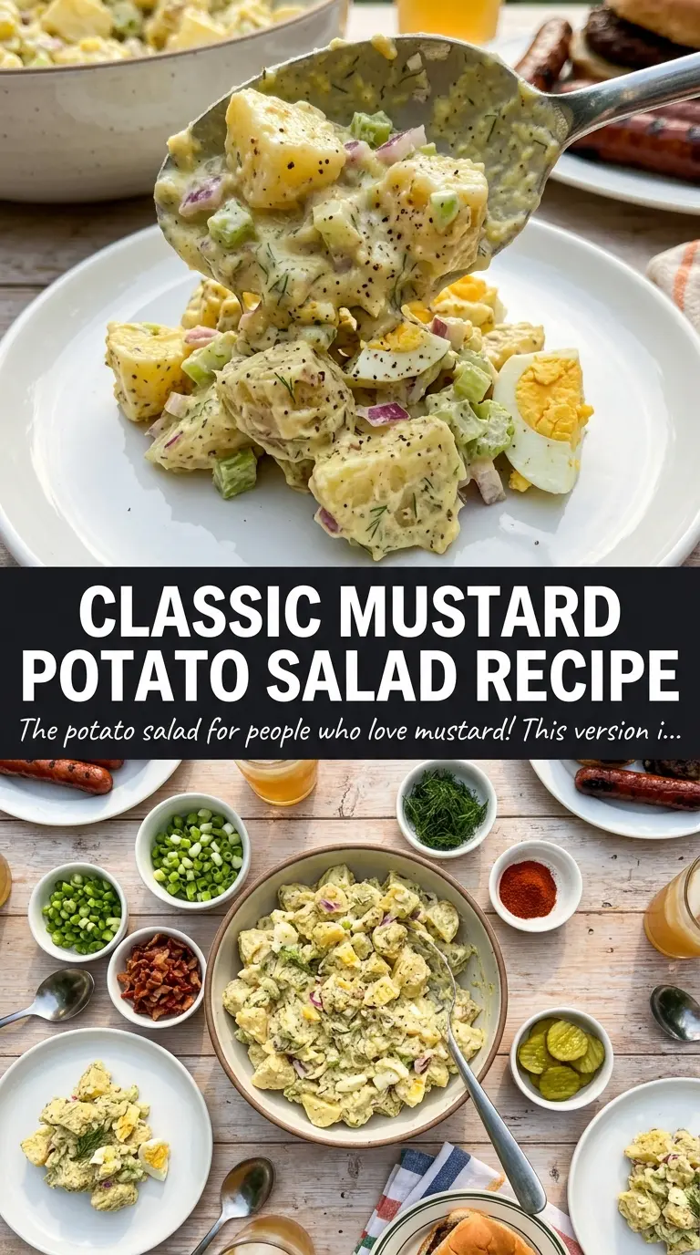 Mustard Potato Salad tangy creamy yellow