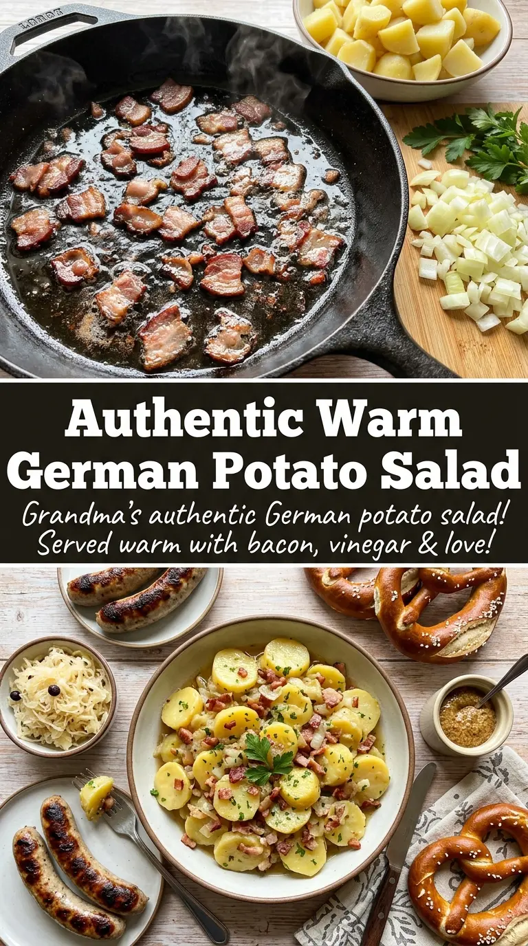 Old-Fashioned German Potato Salad warm bacon tangy