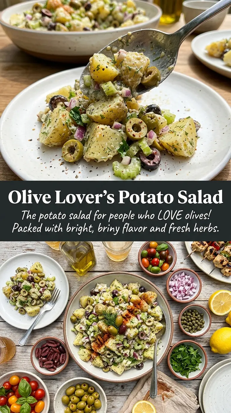 Olive Potato Salad Mediterranean briny feta