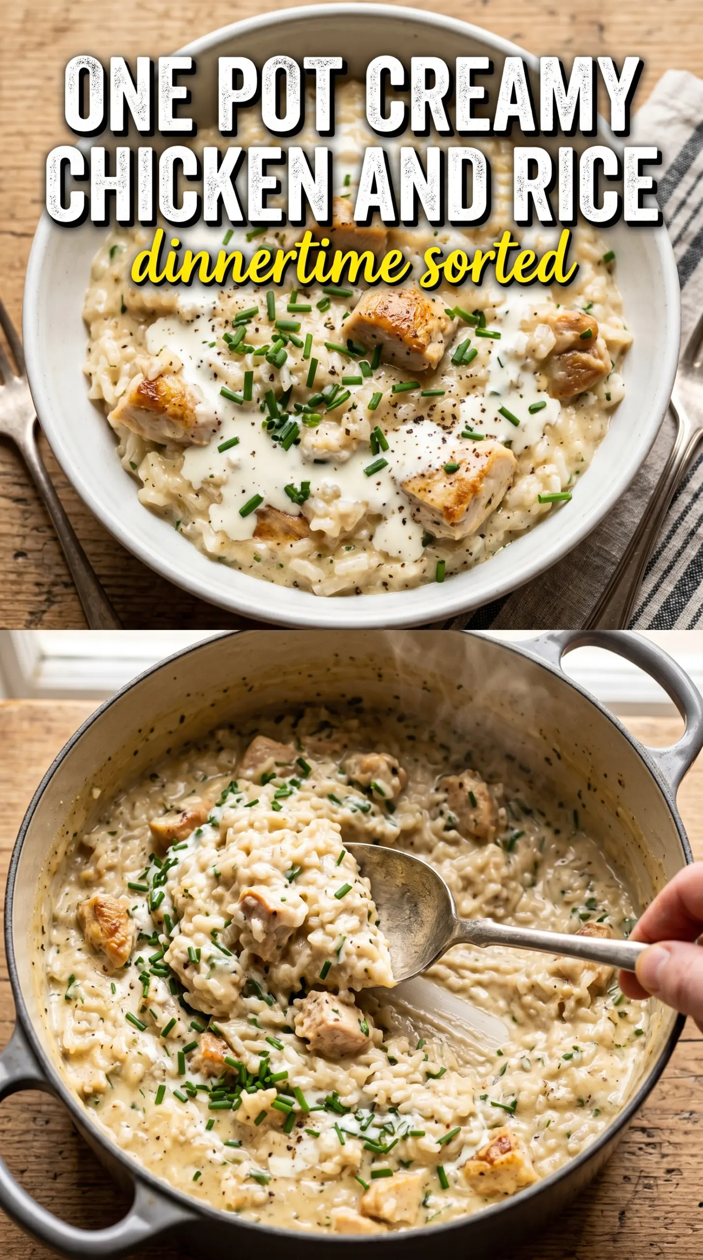 One Pot Creamy Chicken and Rice golden creamy