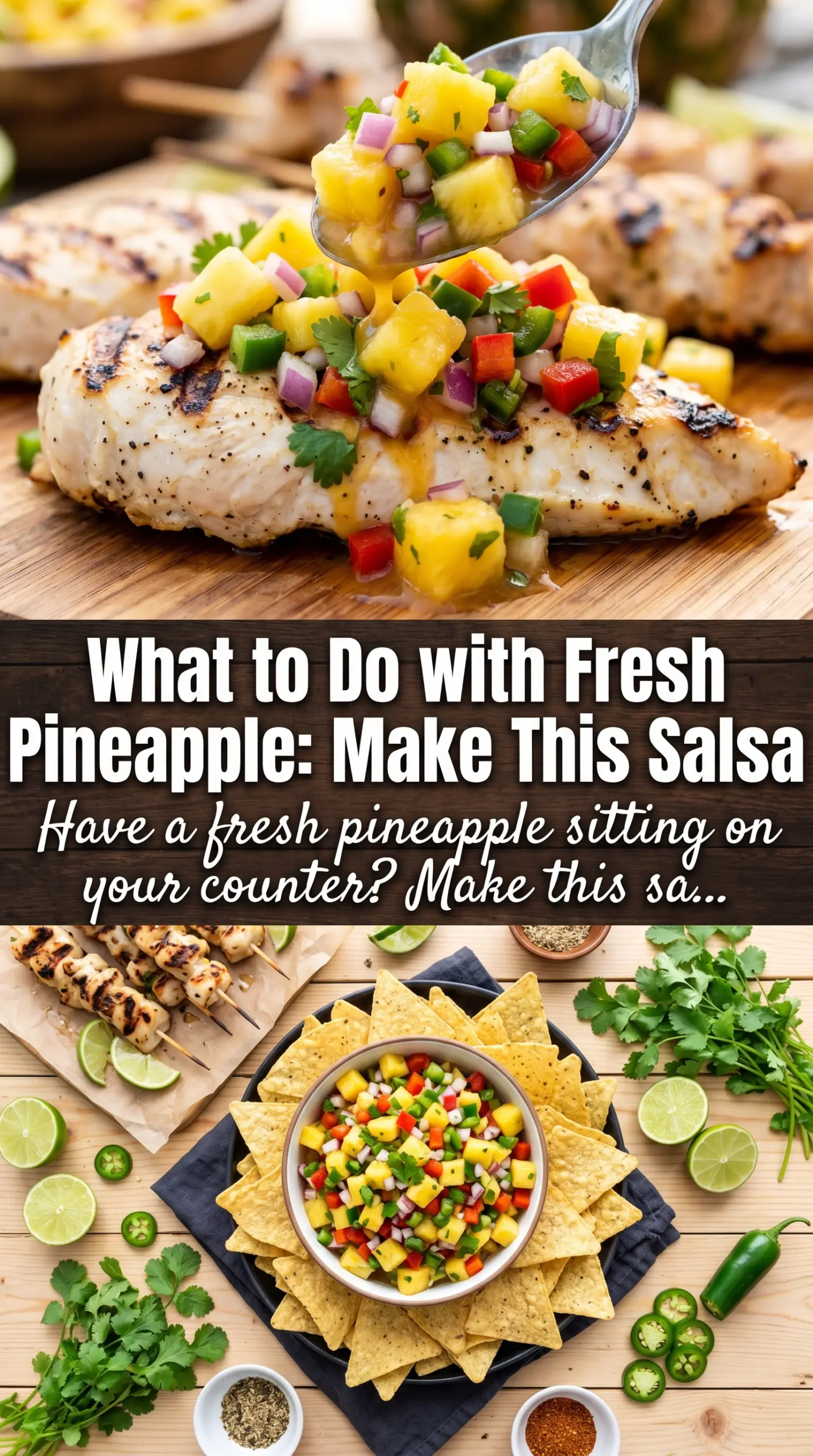 Pineapple salsa colorful fresh