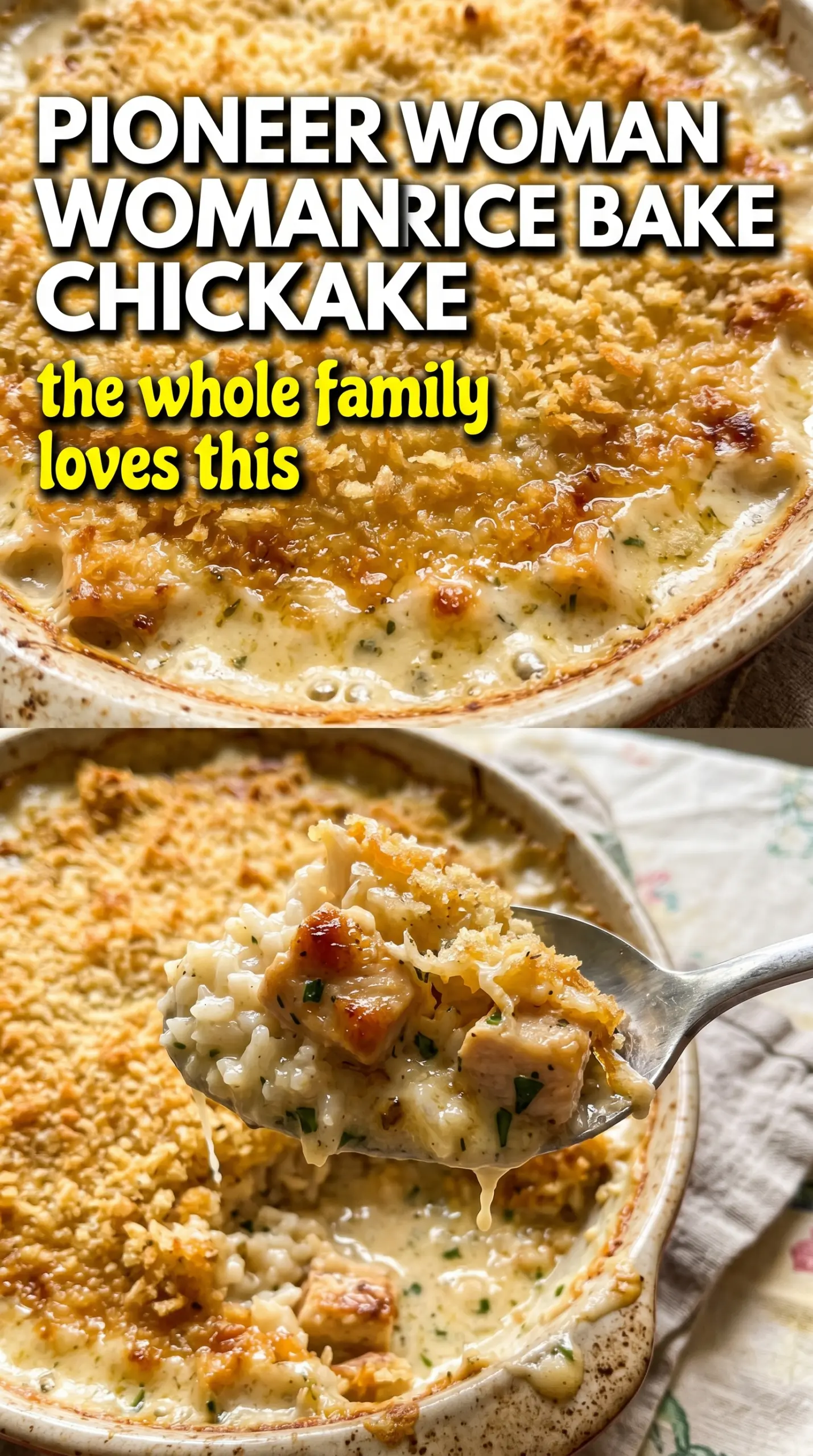 Baked chicken and rice dish with vegetables