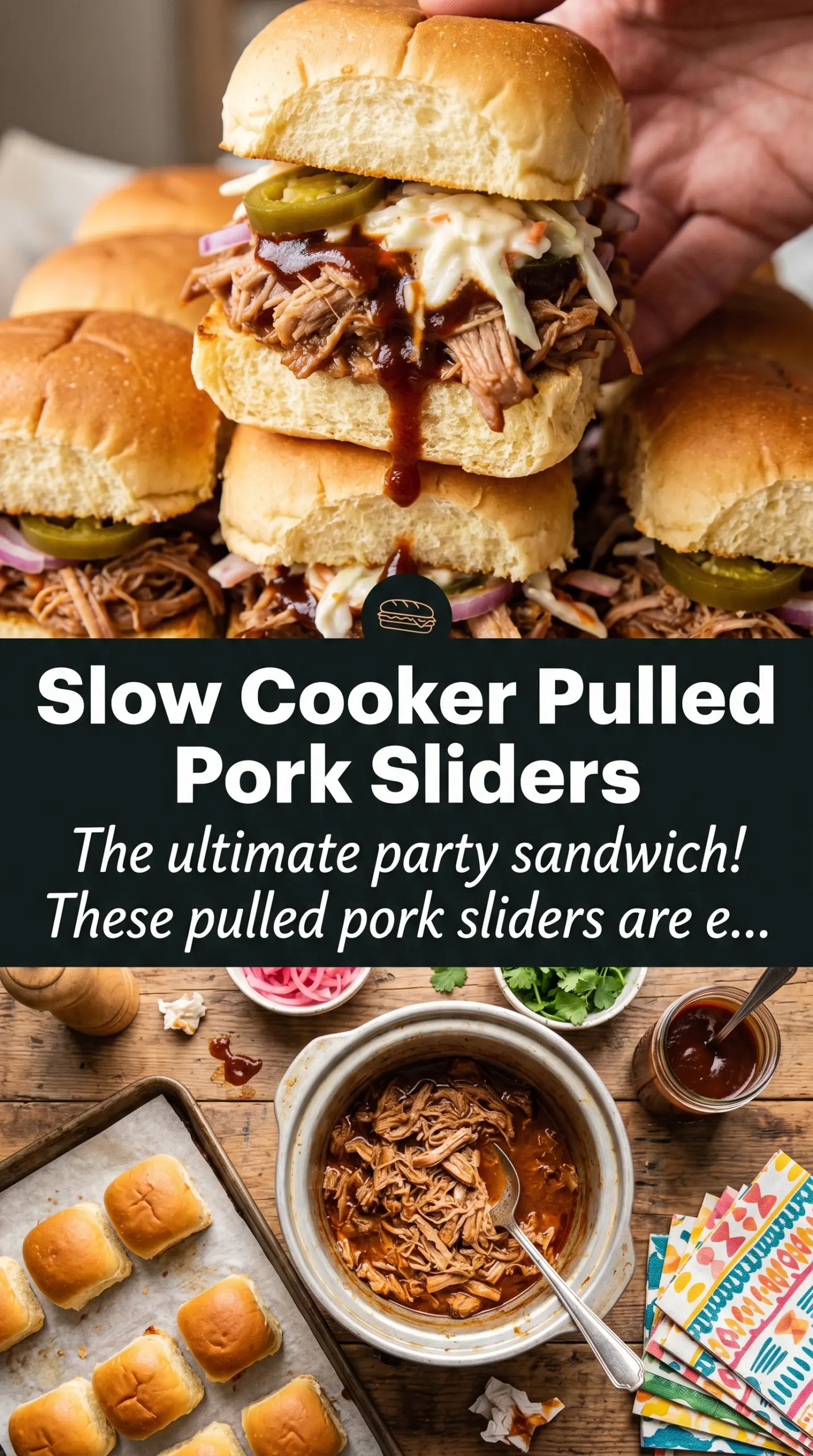 Pulled Pork Sliders tender saucy handheld