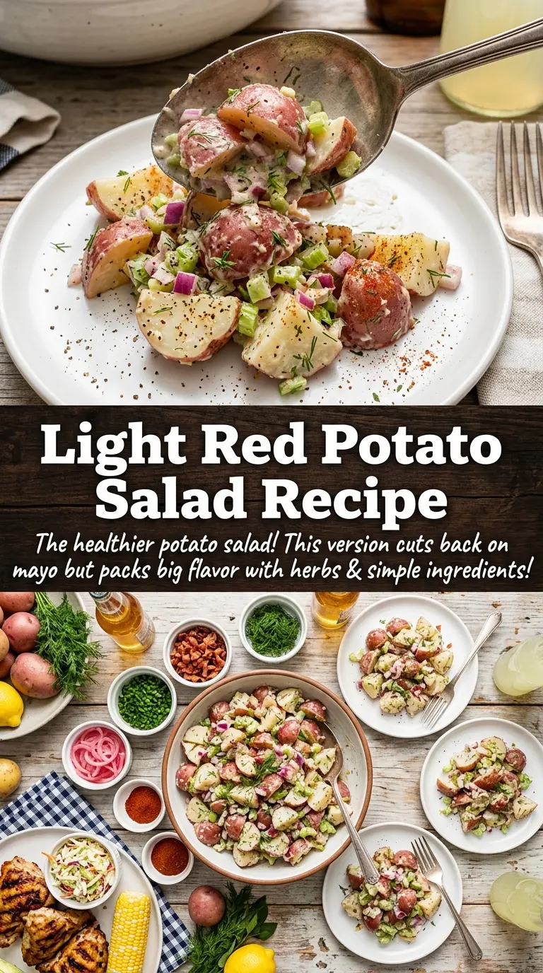 Red Potato Salad light mayo creamy herbs