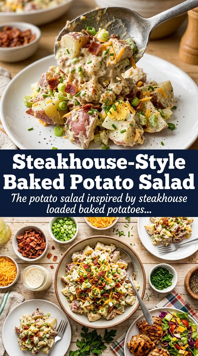 Steakhouse Potato Salad roasted potatoes blue cheese bacon