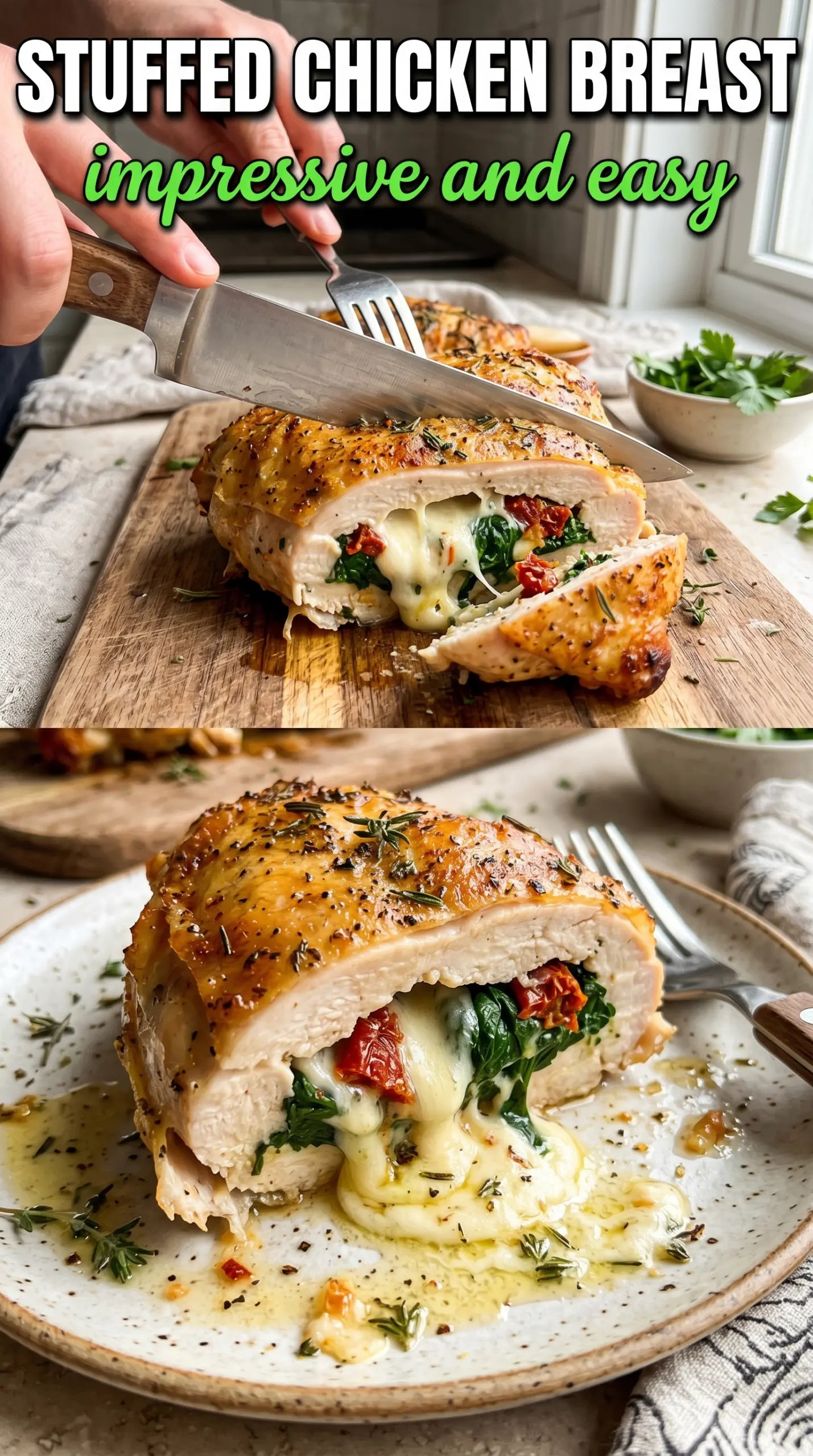 Stuffed Chicken Breast spinach cream cheese