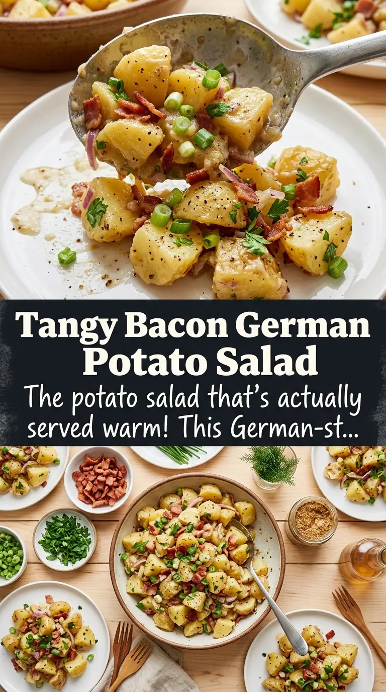 Warm German Potato Salad tangy bacon-vinegar
