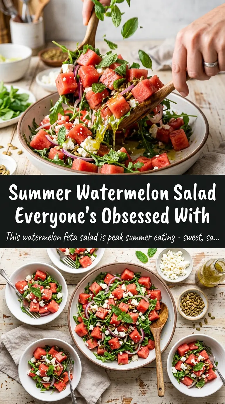 Watermelon Feta Salad fresh sweet savory