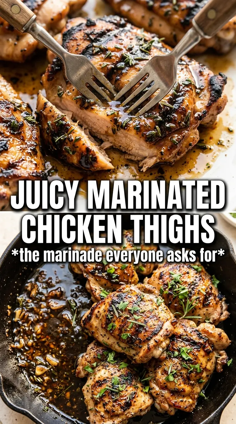 Chicken thigh marinade lemon herb juicy golden