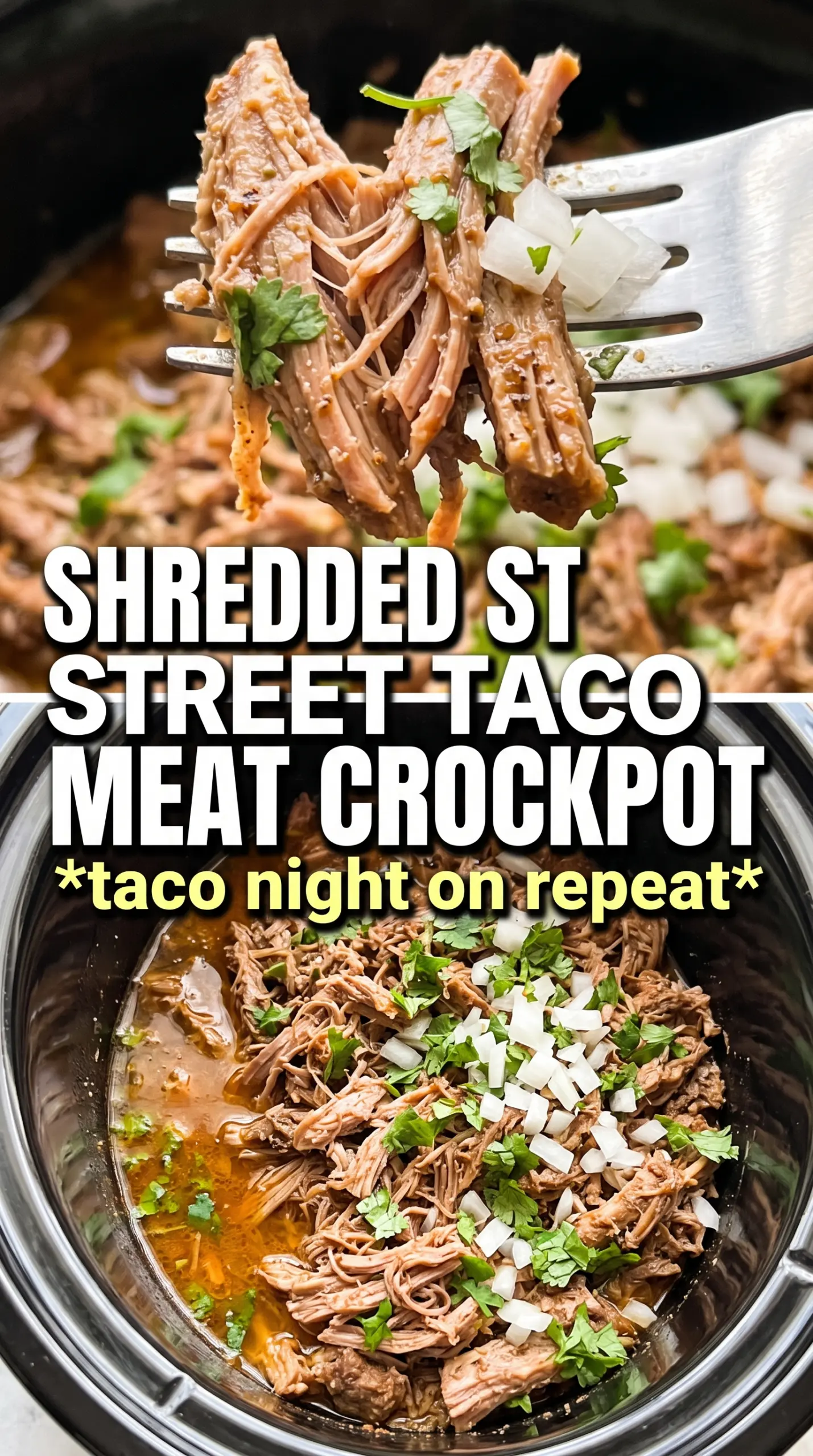Crock Pot Street Tacos smoky shredded beef