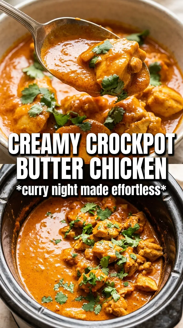 Slow Cooker Indian Butter Chicken creamy spiced