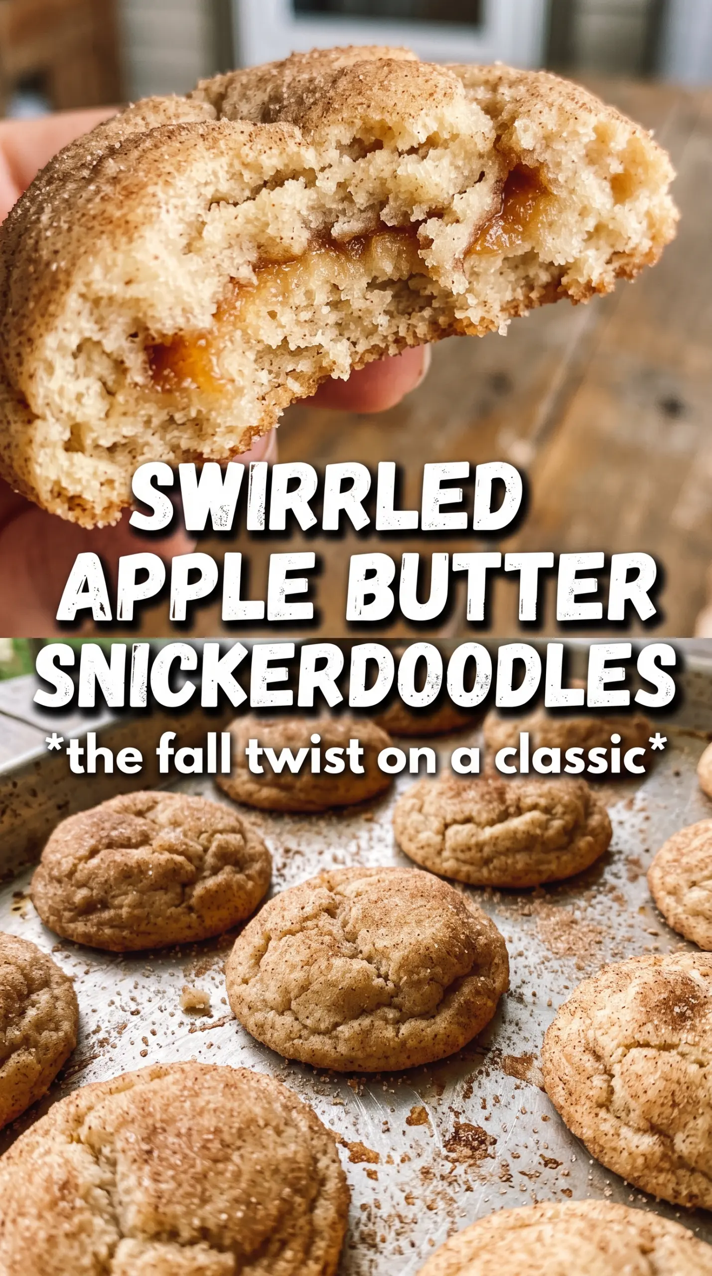 Apple Butter Snickerdoodles soft crinkled cinnamon