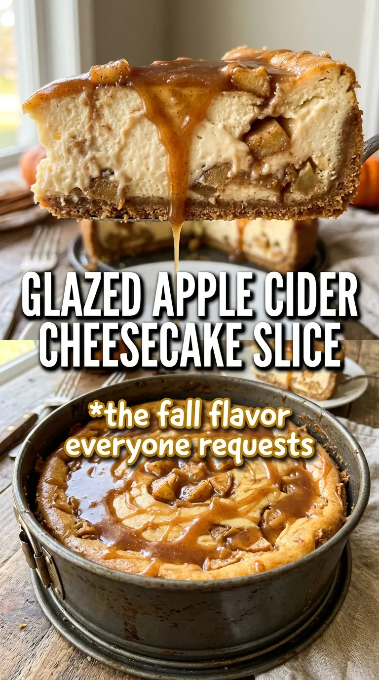 Apple Cider Cheesecake creamy spiced slice