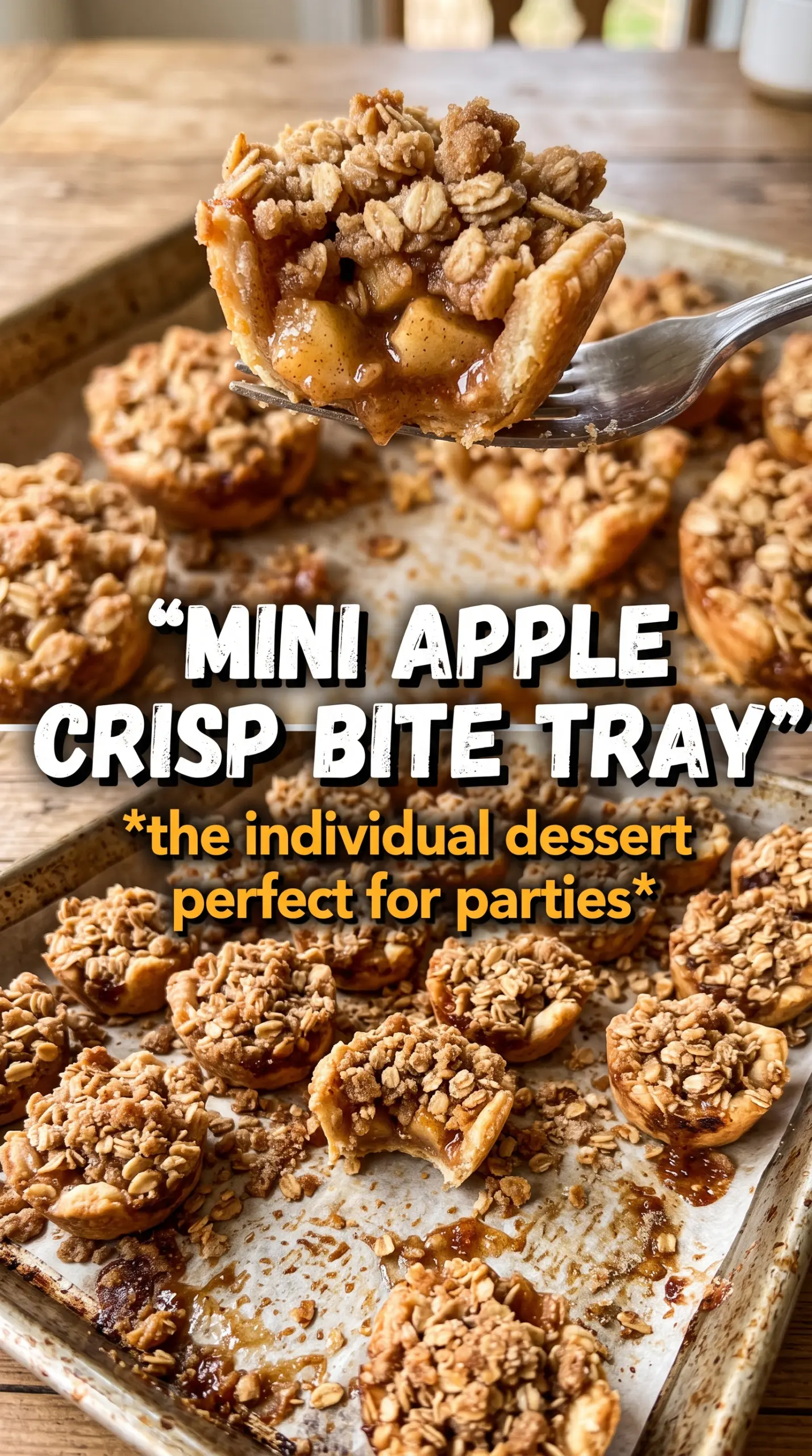 Apple Crisp Bites golden oat crumble apple tart bites