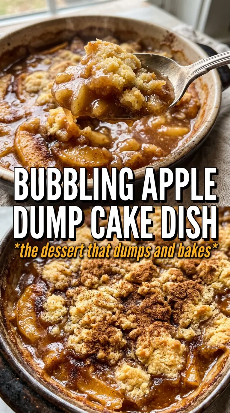 Apple Dump Cake golden crumble, spiced apples, buttery topping