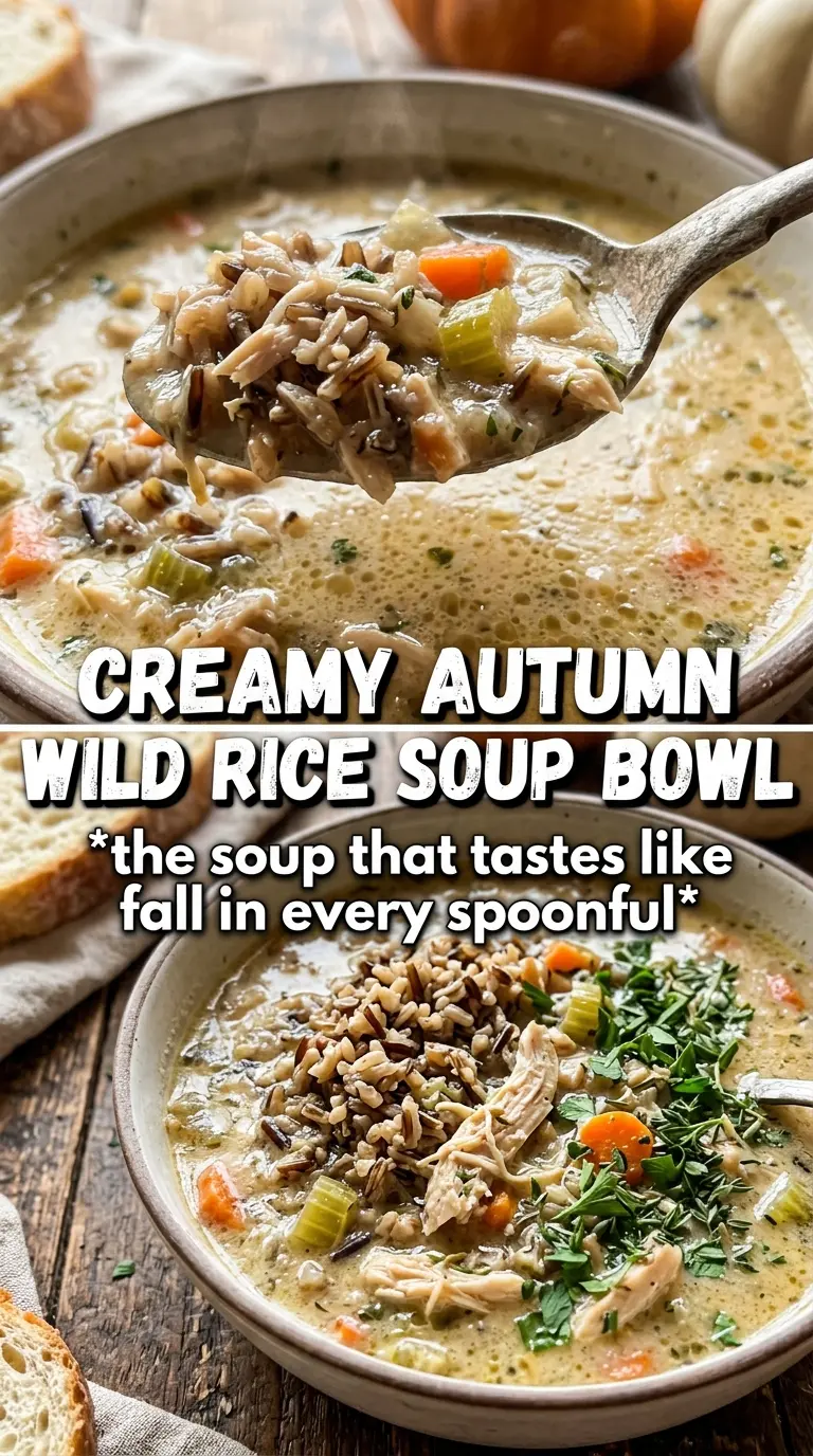 Autumn Wild Rice Soup creamy golden hearty