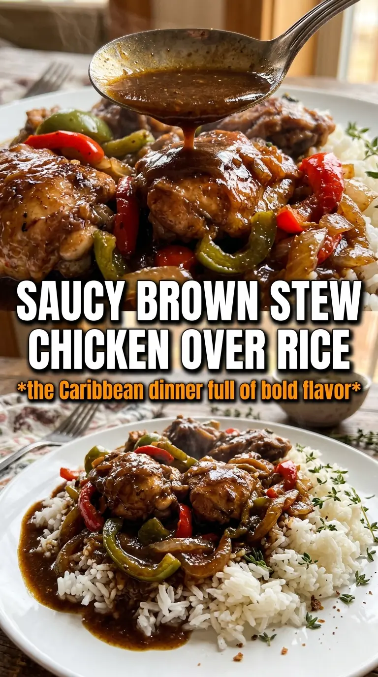Brown Stew Chicken juicy mahogany gravy