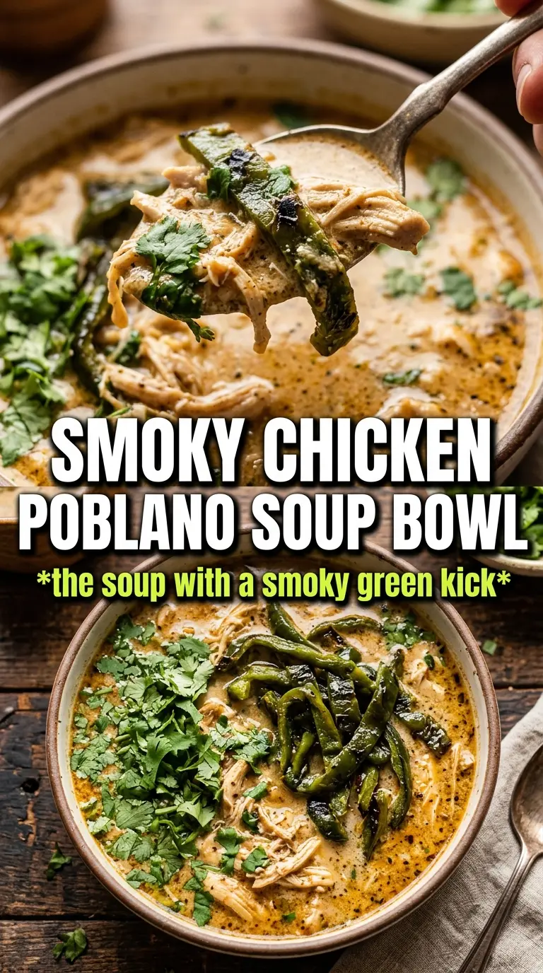 Chicken Poblano Soup smoky creamy