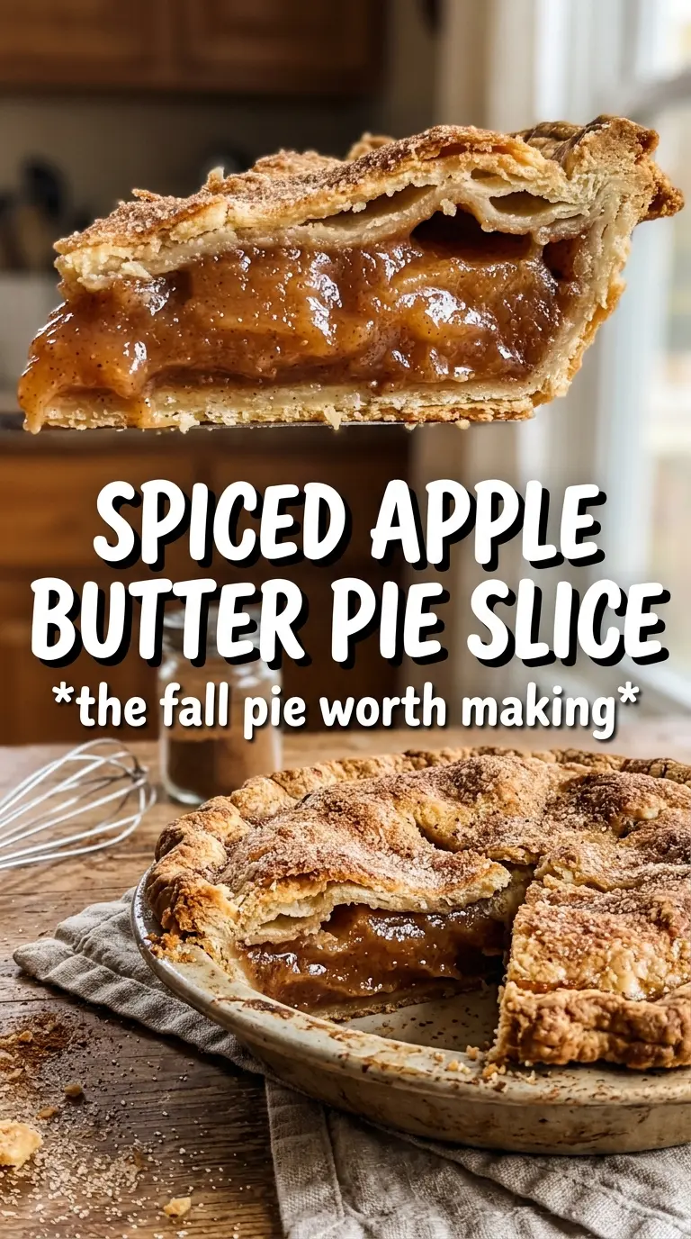 Cinnamon Sugar Apple Butter Pie flaky spiced filling