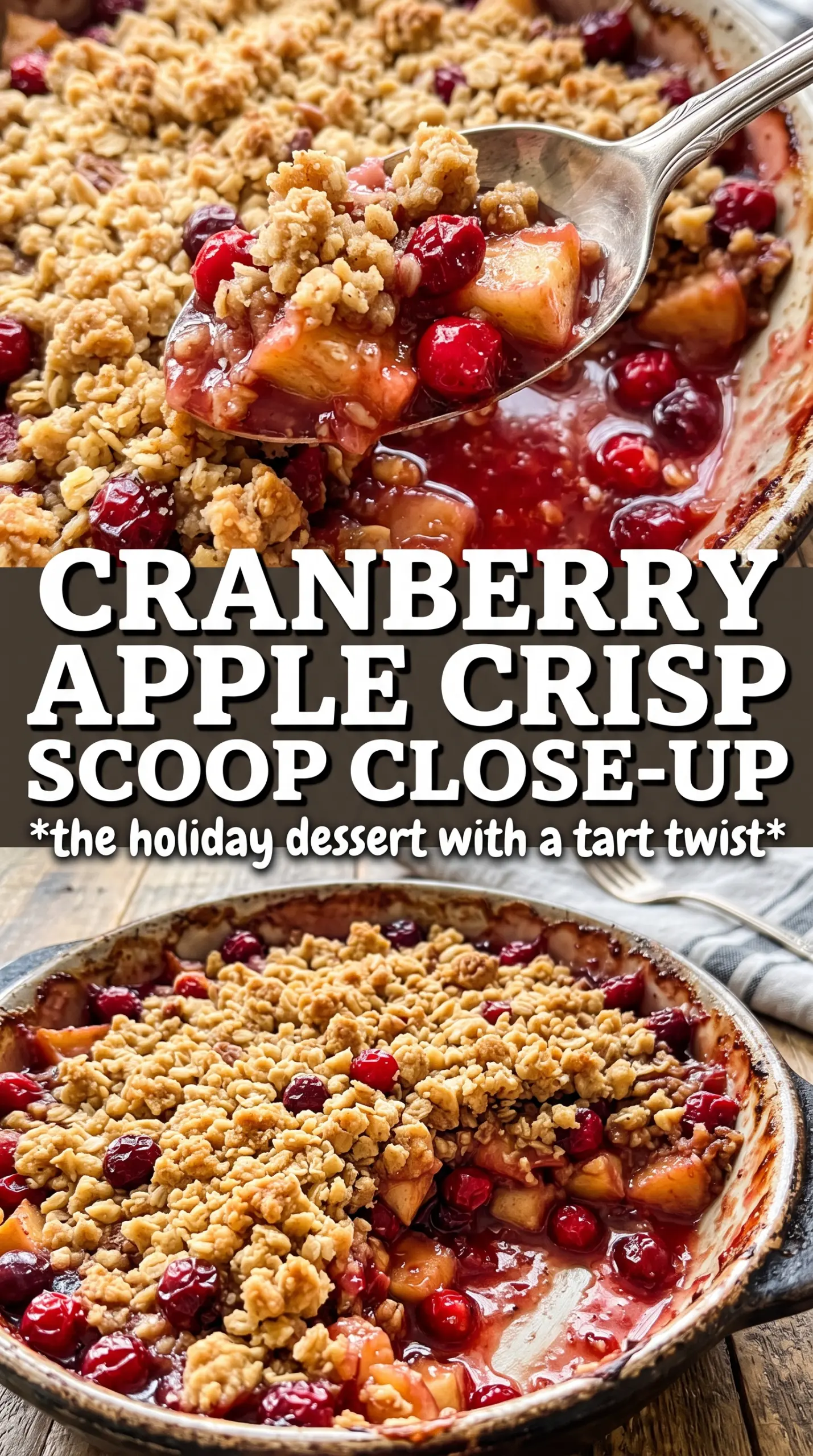 Cranberry Apple Crisp golden oat crumble tart fruit