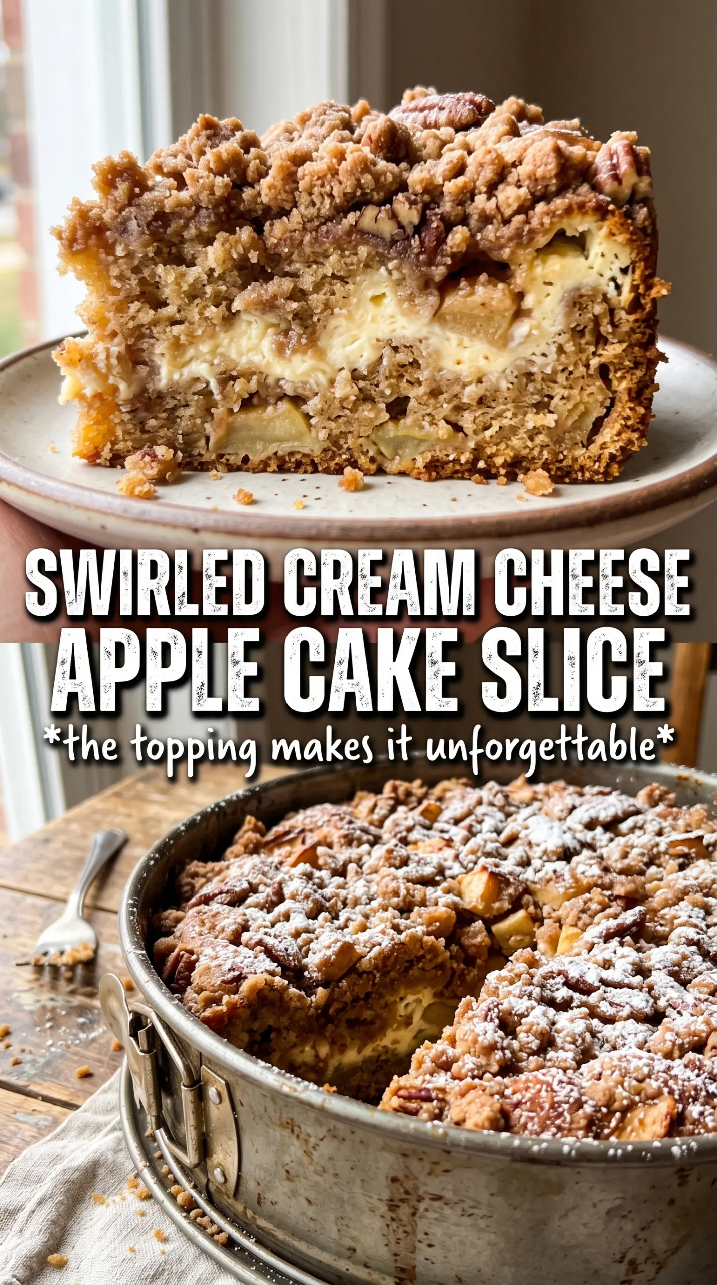 Cream Cheese Apple Coffee Cake creamy apple streusel