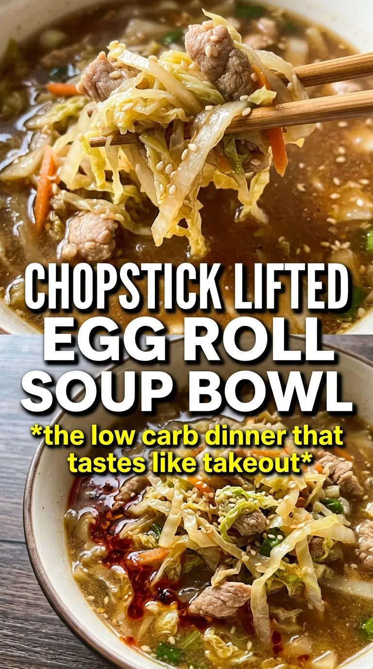 Egg Roll Soup savory ginger-soy