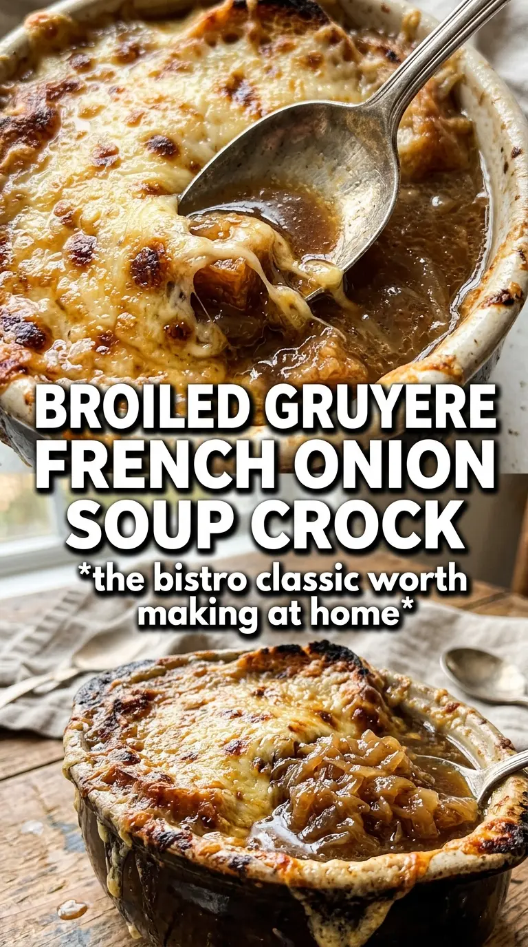 French onion soup caramelized cheesy