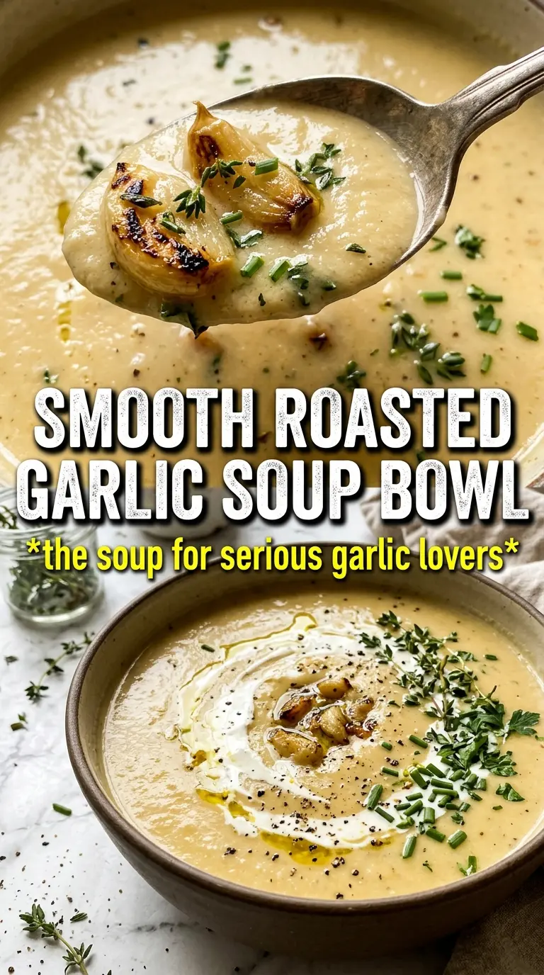 Garlic Soup silky golden broth, poached egg, croutons