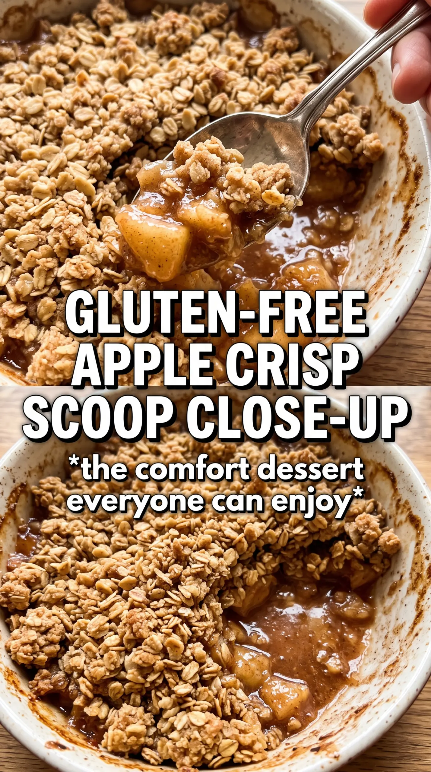 Gluten-Free Apple Crisp golden crumble cinnamon apples