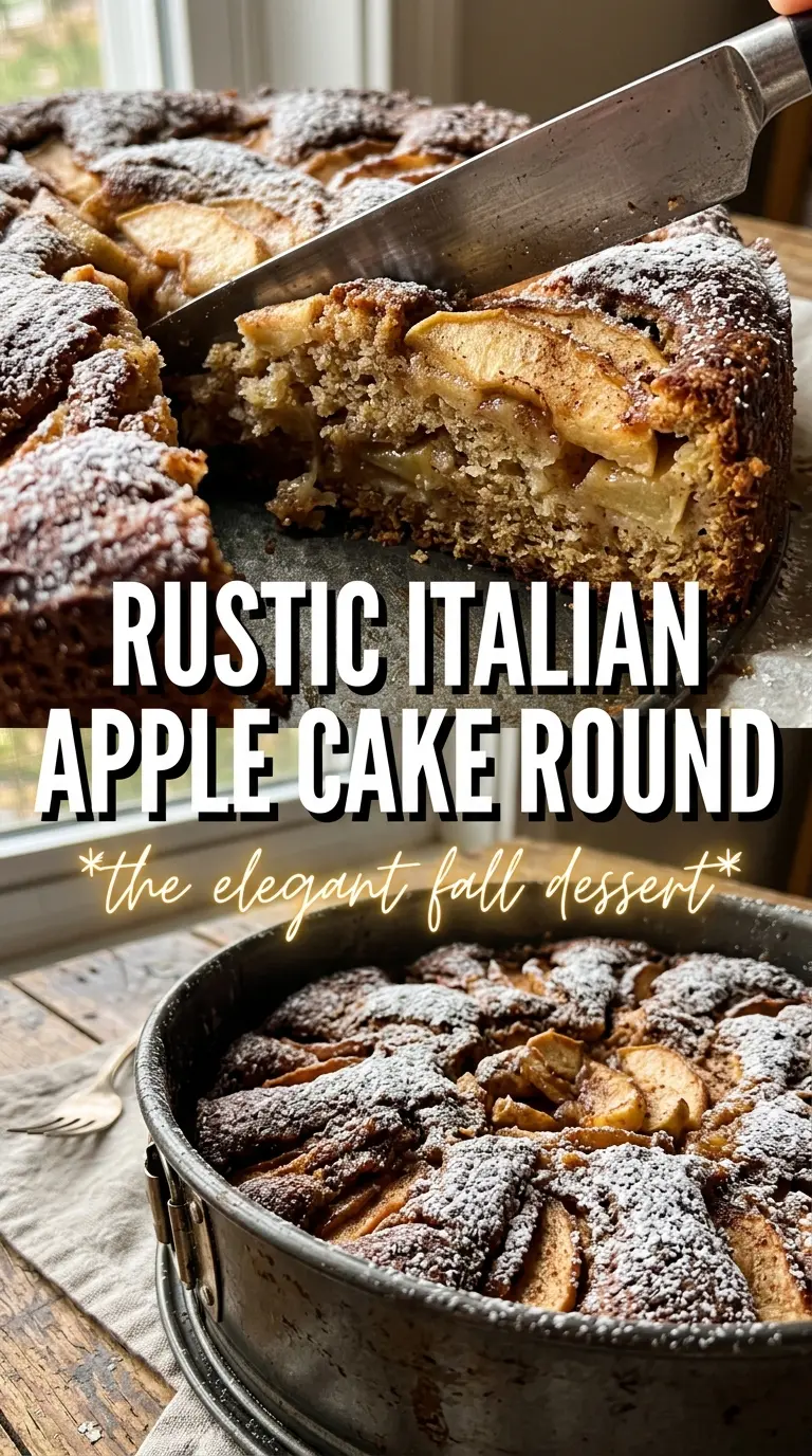 Italian Apple Cake moist crumb powdered sugar