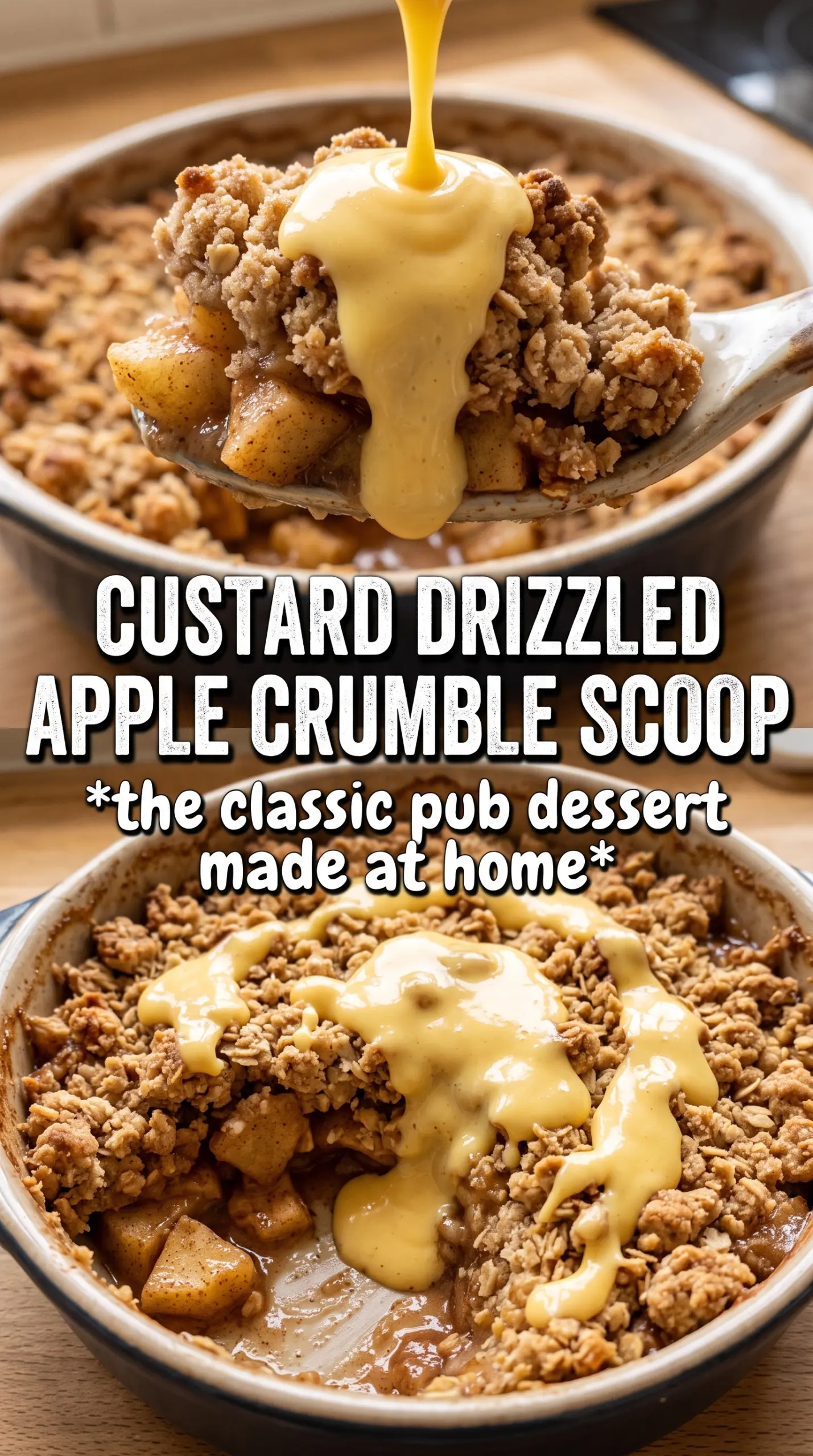 Jamie Oliver apple crumble golden crisp bubbling