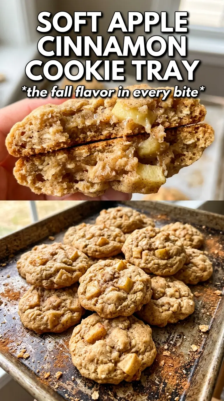 Soft Apple Cinnamon Cookies, soft chewy apple cookies